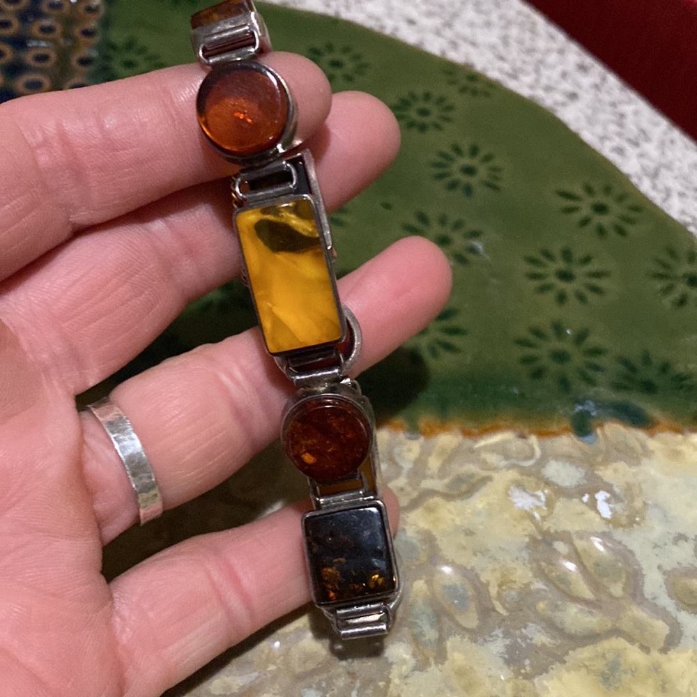 Baltic amber on Sterling Silver